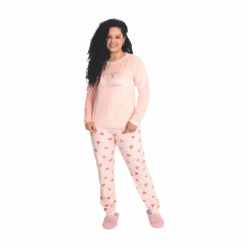 PIJAMA ADULTO CB0162 LOVE D01 ROSA