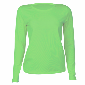 BLUSA UV FEM ADULTO CB0205 VERDE NEON D03