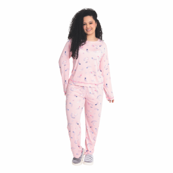 PIJAMA ADULTO CB0161 ESTAMPADO ROSA