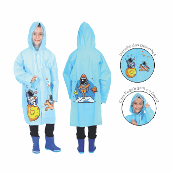 CAPA DE CHUVA INFANTIL 103X57CM CC006 AZUL