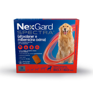 NEXGARD SPECTRA GG 8.00GR C/ 3 TABLETES(CAES DE 30,1 A 60KG)