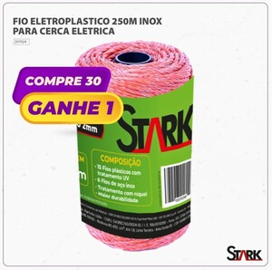 FIO ELETROPLASTICO STARK 250M INOX PARA CERCA ELETRICA