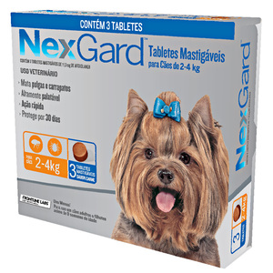 NEXGARD P 0,5 GR C/ 3 TABLETES (CAES DE 2 A 4KG)