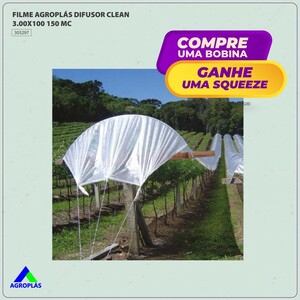 FILME AGROPLAS DIFUSOR CLEAN 3.00X100 150 MC