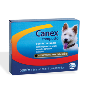 VERMIFUGO CANEX COMPOSTO 4 COMPRIMIDOS