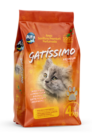 GRANULADO SANITARIO GATISSIMO PREMIUM 5 PACOTES 4 KG