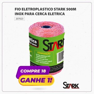 FIO ELETROPLASTICO STARK 500M INOX PARA CERCA ELETRICA