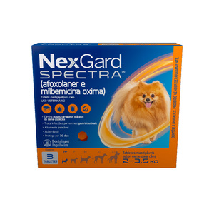 NEXGARD SPECTRA PP 0.50GR C/ 3 TABLETES (CAES DE 2 A 3,5KG)