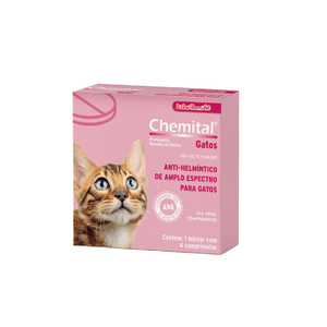 VERMIFUGO CHEMITAL GATOS 4 COMP