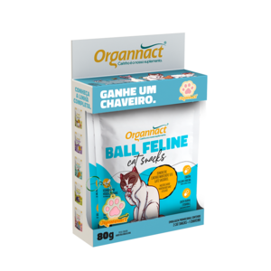 KIT C/ 2 BALL FELINE CAT SNACKS 40G + CHAVEIRO -EDICAO LIMIT