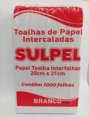 PAPEL TOALHA BRANCO PACOTE 1000 FOLHAS