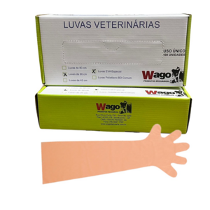 LUVA INSEMINACAO DESCARTAVEL 90CM  CX C/ 100 UNIDADES