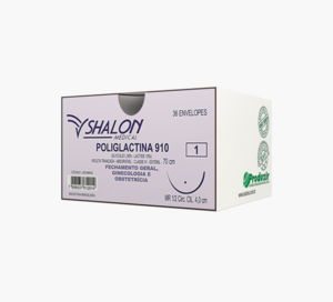 FIO POLIGLACTINA 2.0 70 CM COM AGULHA 1/2 4.0 CM