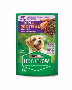 DOG CHOW ADULTOS TRIPLA PROTEINA 15X85G