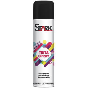 TINTA SPRAY STARK USO GERAL PRETO BRILHANTE 400 ML